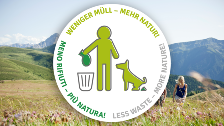The eco-friendly way to enjoy South Tyrol Person throwing trash and dog leaving waste in nature